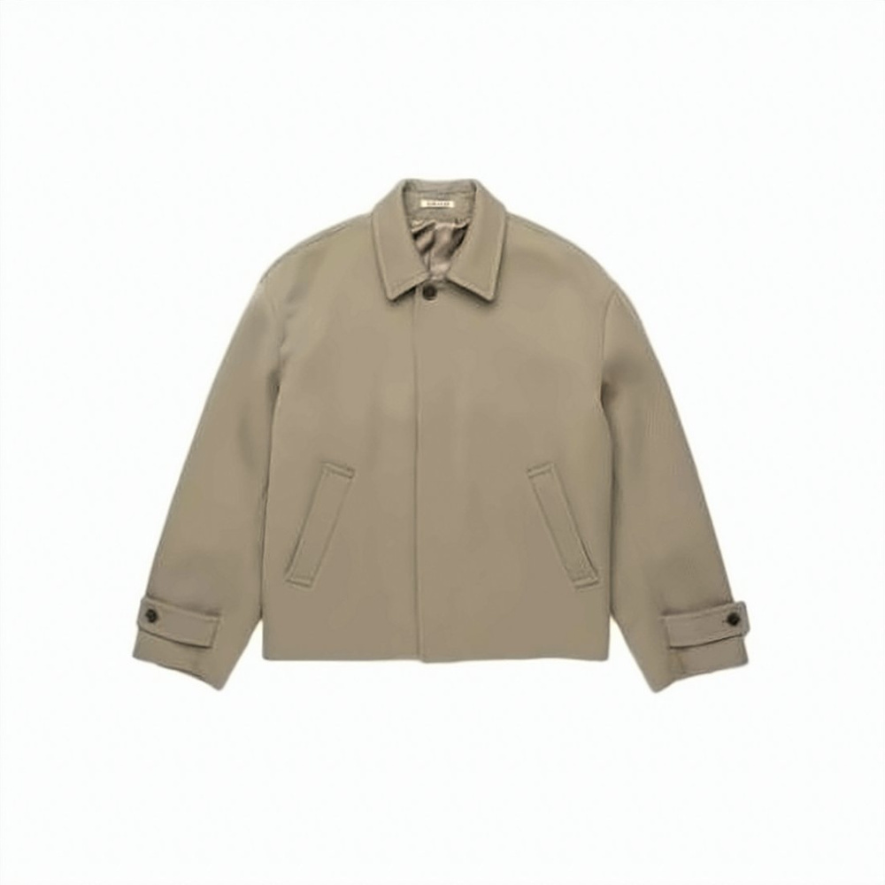 AURALEE Structured Wool Jacket with Classic Collar